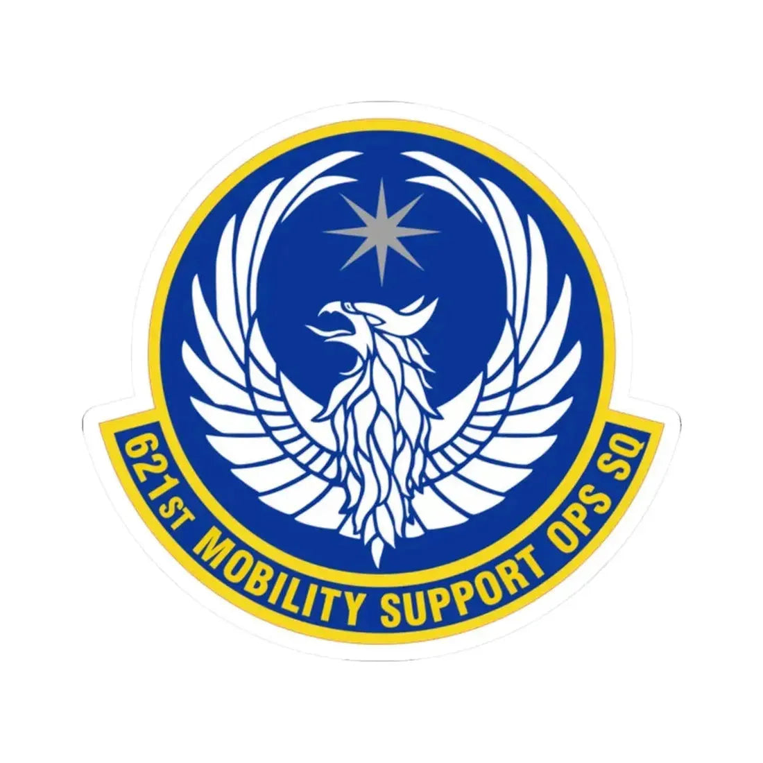 621 Mobility Support Operations Squadron AMC (U.S. Air Force) STICKER Vinyl Kiss-Cut Decal 2 Inch White - The Sticker Space