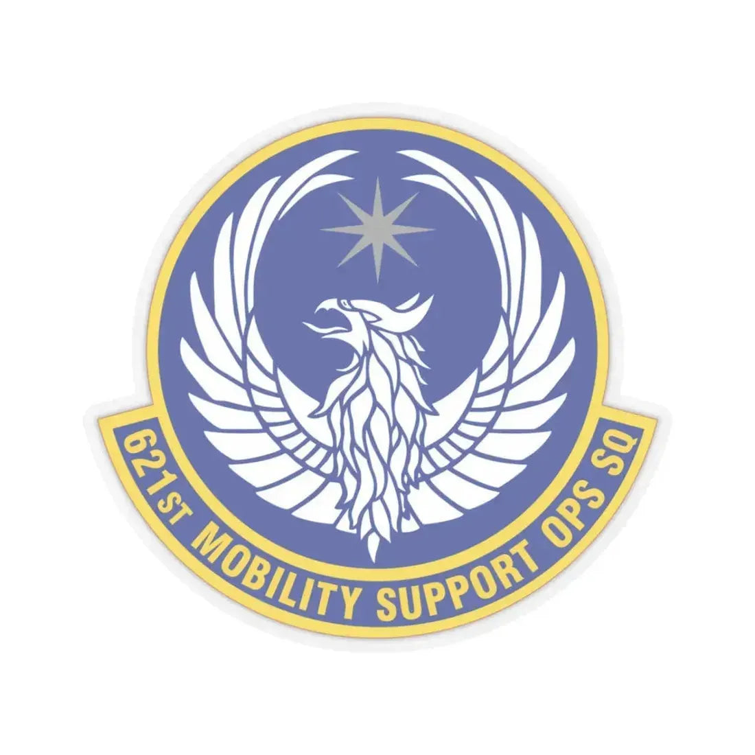 621 Mobility Support Operations Squadron AMC (U.S. Air Force) STICKER Vinyl Kiss-Cut Decal 3 Inch Transparent - The Sticker Space