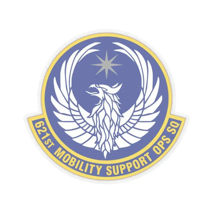 621 Mobility Support Operations Squadron AMC (U.S. Air Force) STICKER Vinyl Kiss-Cut Decal 3 Inch Transparent - The Sticker Space