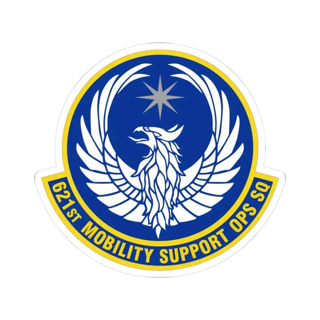 621 Mobility Support Operations Squadron AMC (U.S. Air Force) STICKER Vinyl Kiss-Cut Decal 3 Inch White - The Sticker Space