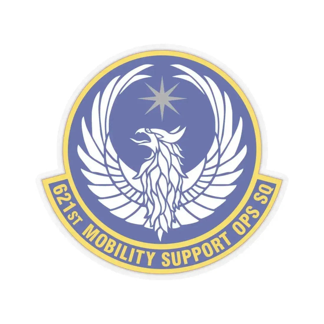 621 Mobility Support Operations Squadron AMC (U.S. Air Force) STICKER Vinyl Kiss-Cut Decal 4 Inch Transparent - The Sticker Space