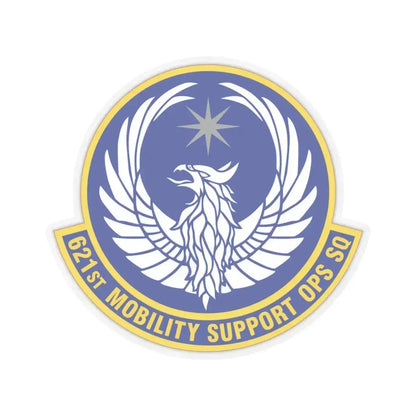 621 Mobility Support Operations Squadron AMC (U.S. Air Force) STICKER Vinyl Kiss-Cut Decal 4 Inch Transparent - The Sticker Space