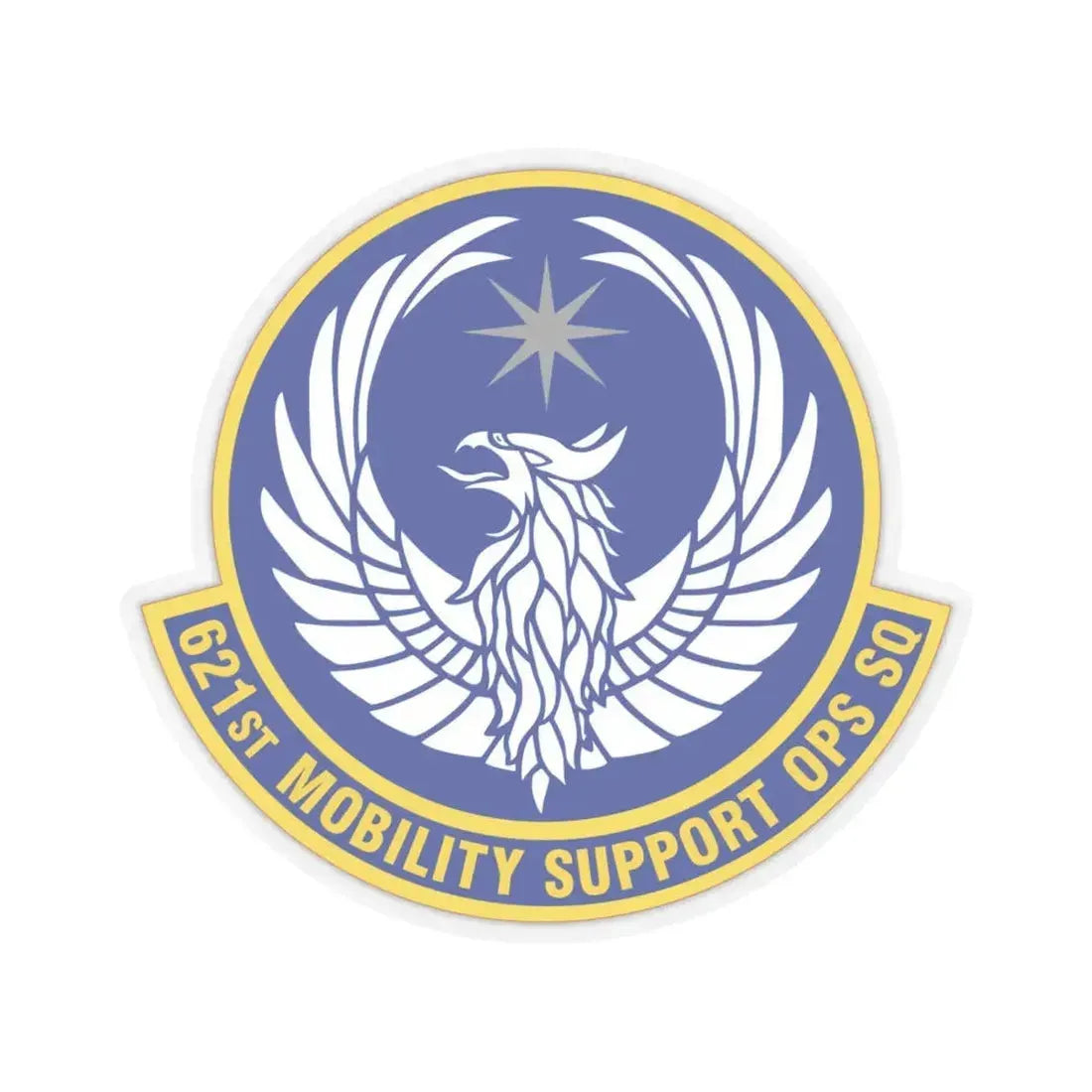 621 Mobility Support Operations Squadron AMC (U.S. Air Force) STICKER Vinyl Kiss-Cut Decal 6 Inch Transparent - The Sticker Space