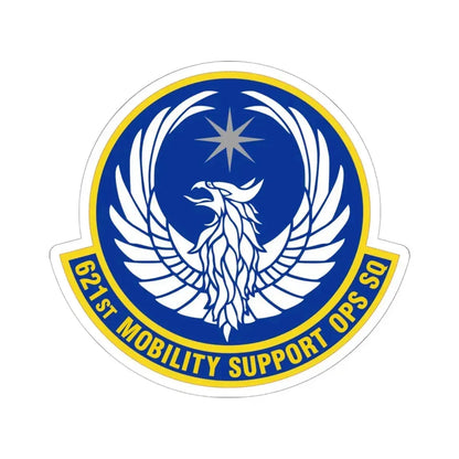621 Mobility Support Operations Squadron AMC (U.S. Air Force) STICKER Vinyl Kiss-Cut Decal 6 Inch White - The Sticker Space