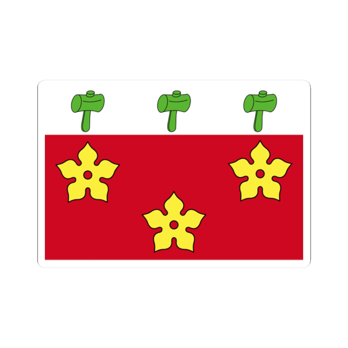 Flag of Alette (France) STICKER Vinyl Kiss-Cut Decal