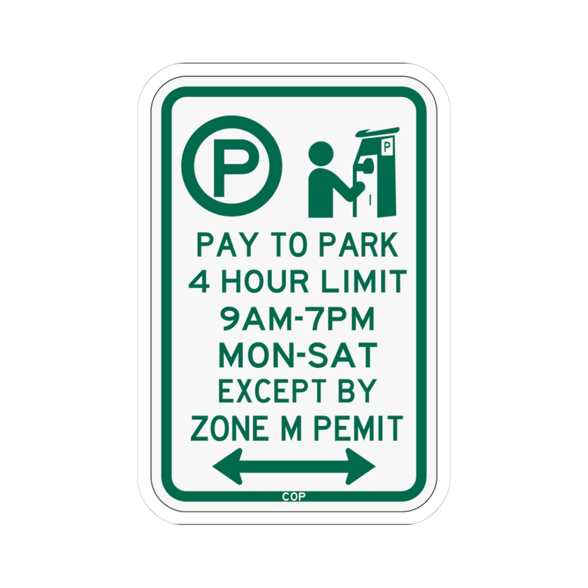 PBOT Road sign P4426D (Oregon) (Road Sign) STICKER Vinyl Kiss-Cut Decal
