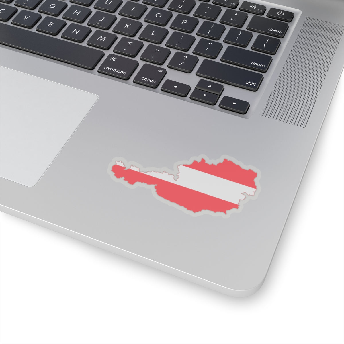 Austrian map with flag colors (Austria) STICKER Vinyl Kiss-Cut Decal