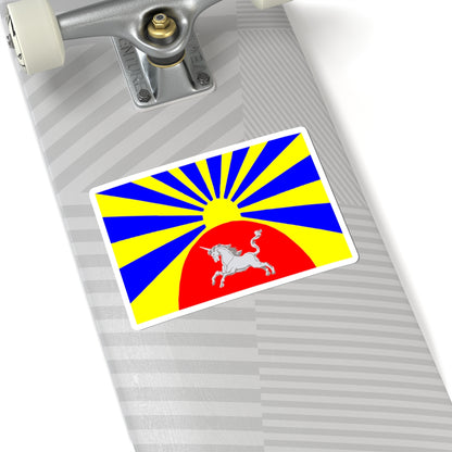 Flag Agalatovo Leningrad oblast (Russia) STICKER Vinyl Kiss-Cut Decal