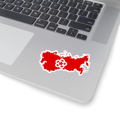 Flag-map of the Soviet Union Comecon (Russia) STICKER Vinyl Kiss-Cut Decal