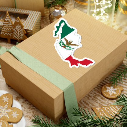 Flag-map of Mexico 1893-1916 (Mexico) STICKER Vinyl Kiss-Cut Decal