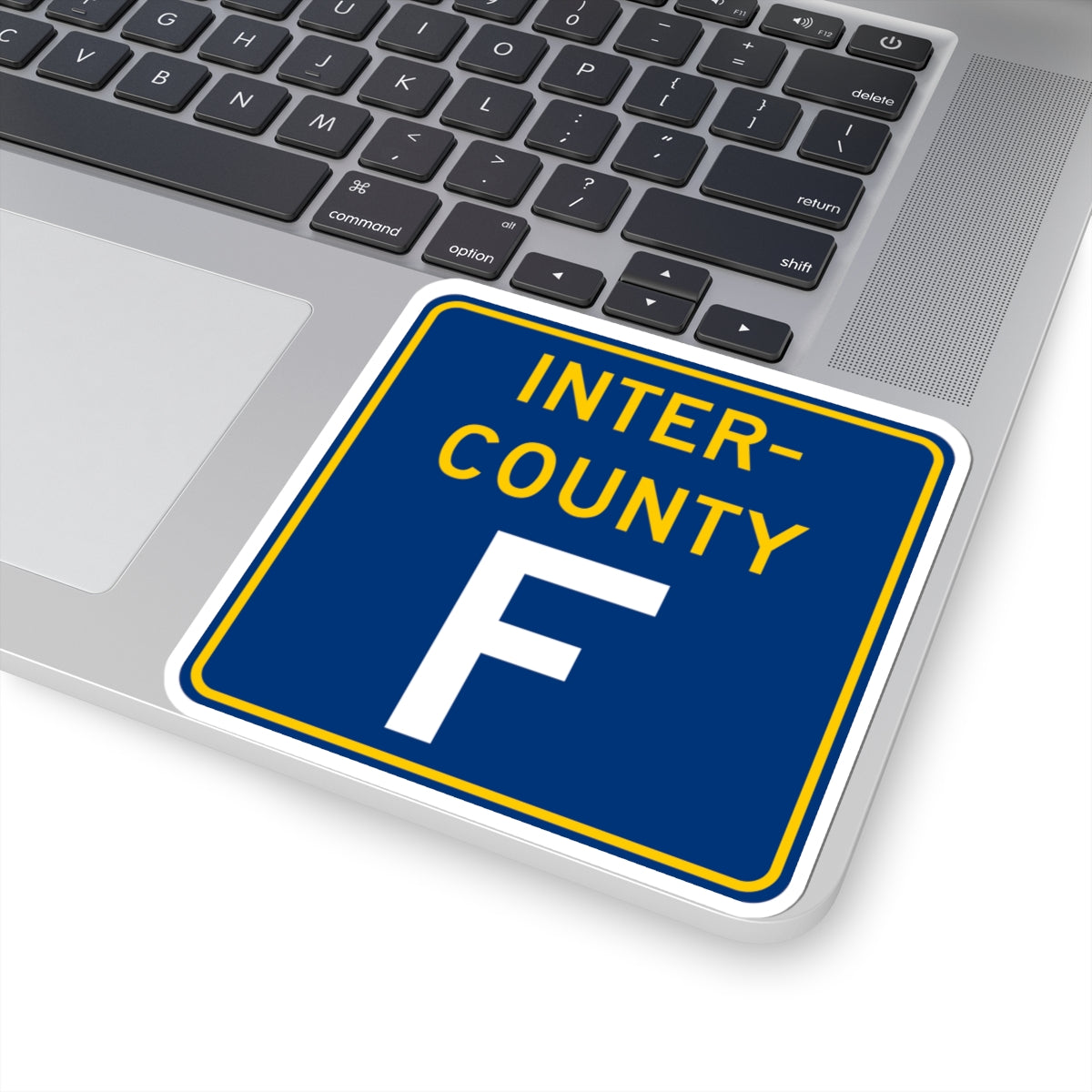 Inter County Route F MN (Minnesota) (Road Sign) STICKER Vinyl Kiss-Cut Decal