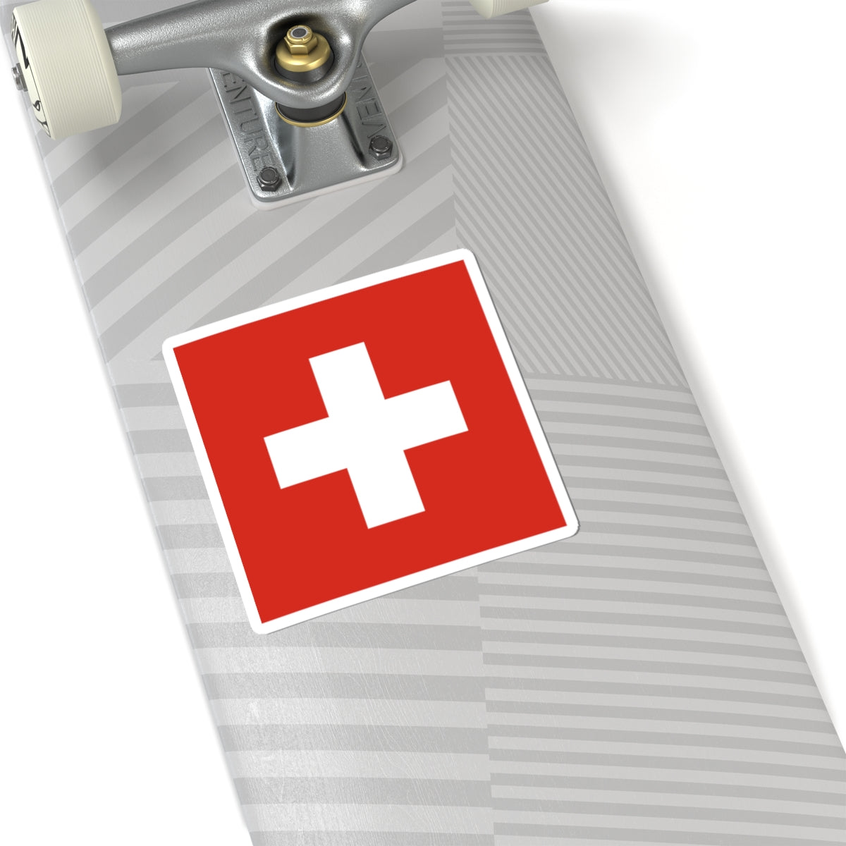 Flag of Switzerland with spacing (Switzerland) STICKER Vinyl Kiss-Cut Decal