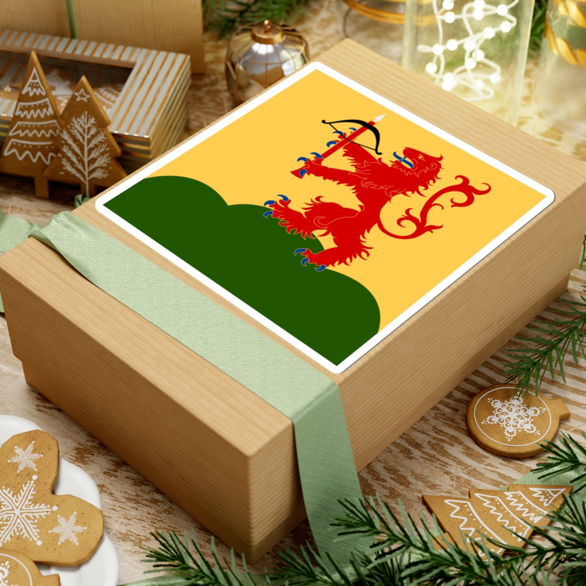 Kronobergs lan vapenflagga (Sweden) STICKER Vinyl Kiss-Cut Decal