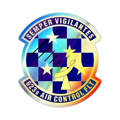 623 Air Control Squadron PACAF (U.S. Air Force) Holographic STICKER Die-Cut Vinyl Decal 5 Inch - The Sticker Space