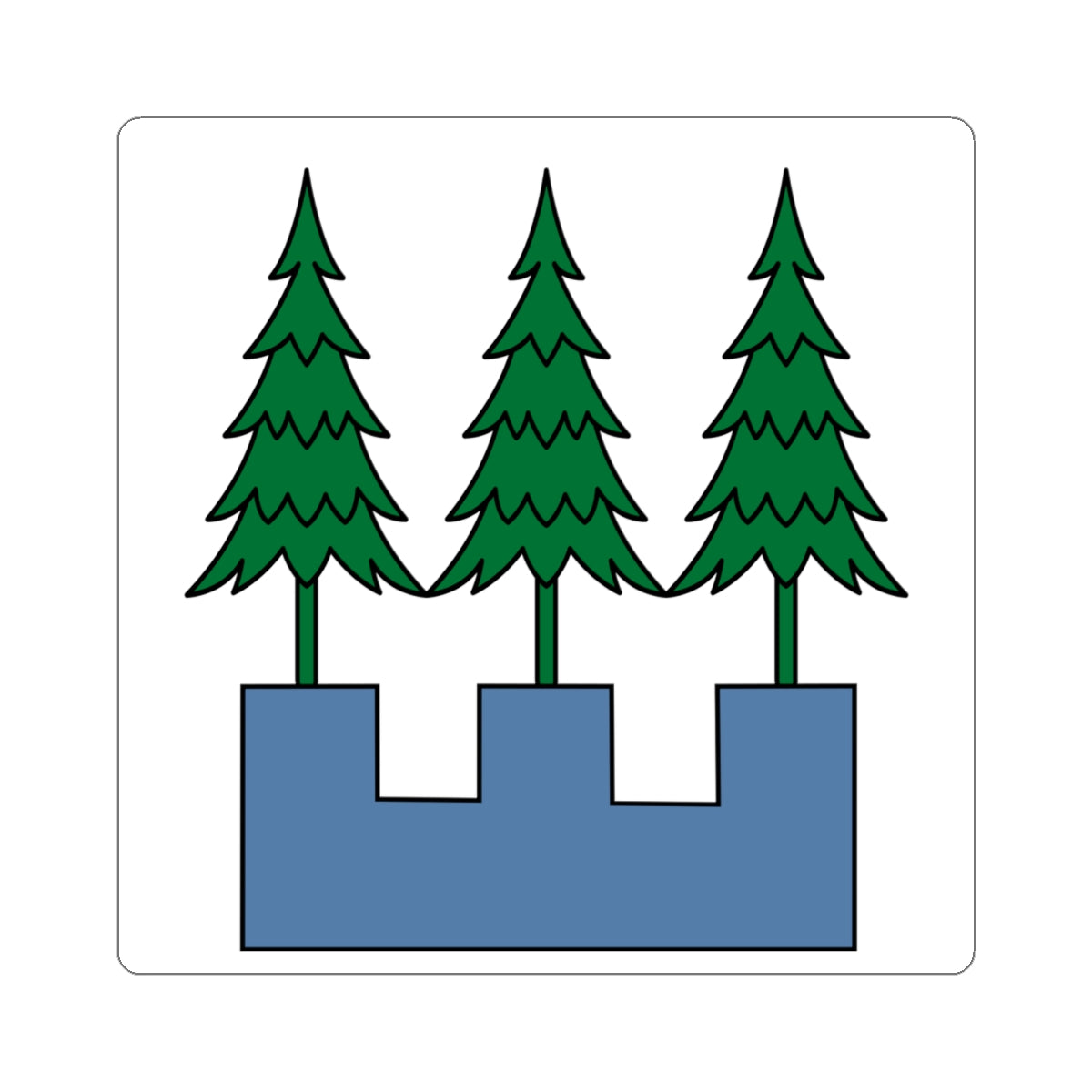 CHE Wald ZH 1910 Flag (Switzerland) STICKER Vinyl Kiss-Cut Decal