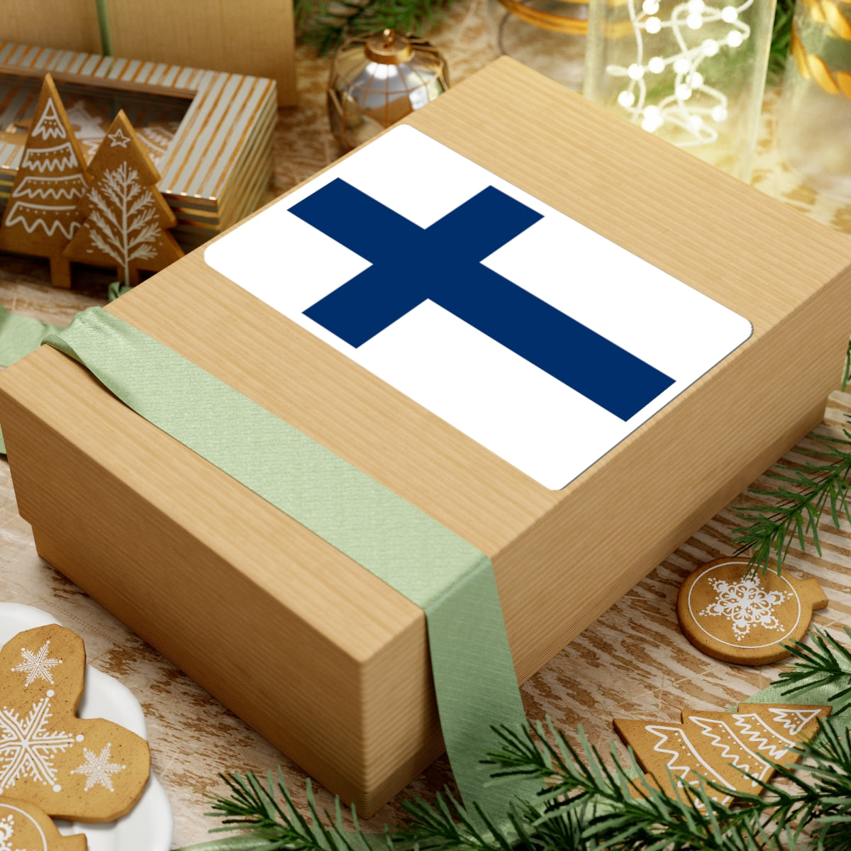 Flag of Finland (Finland) STICKER Vinyl Kiss-Cut Decal