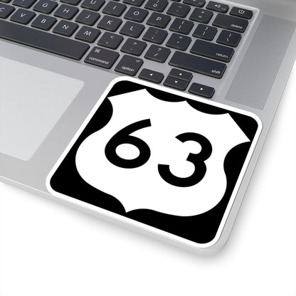 US 63 MN 1961 (Minnesota) (Road Sign) STICKER Vinyl Kiss-Cut Decal