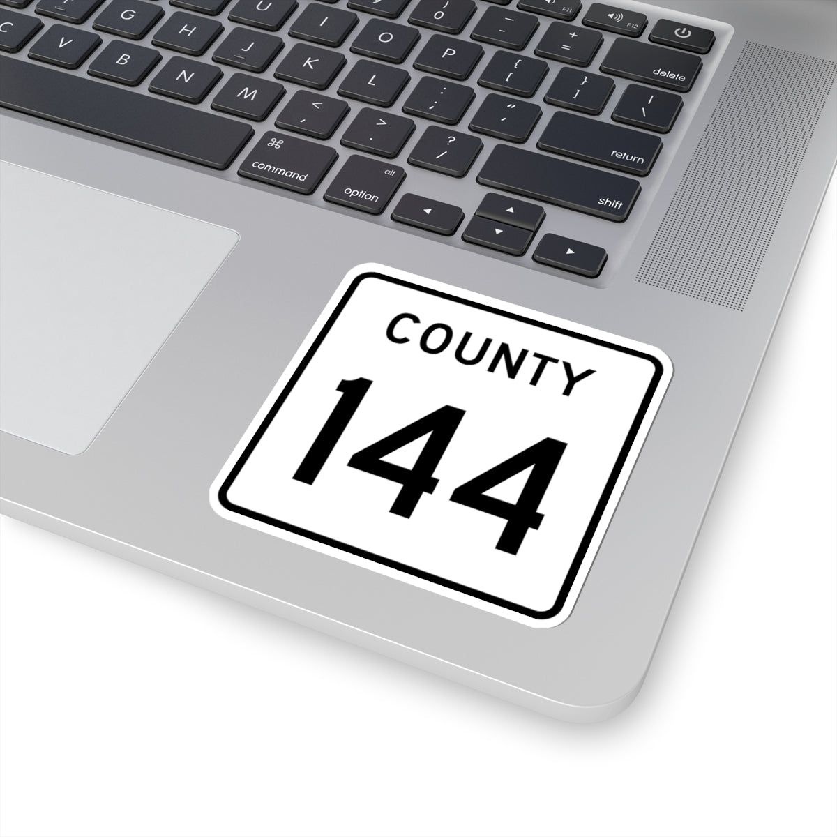 County 144 square (Minnesota) (Road Sign) STICKER Vinyl Kiss-Cut Decal