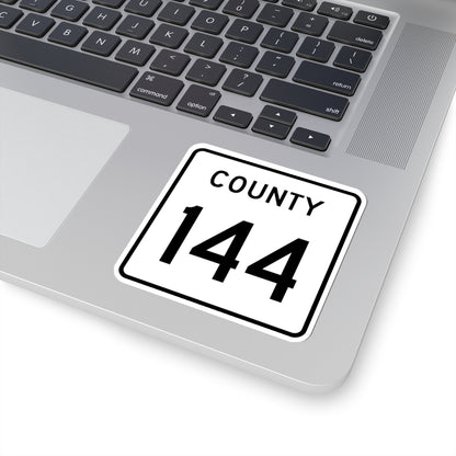 County 144 square (Minnesota) (Road Sign) STICKER Vinyl Kiss-Cut Decal