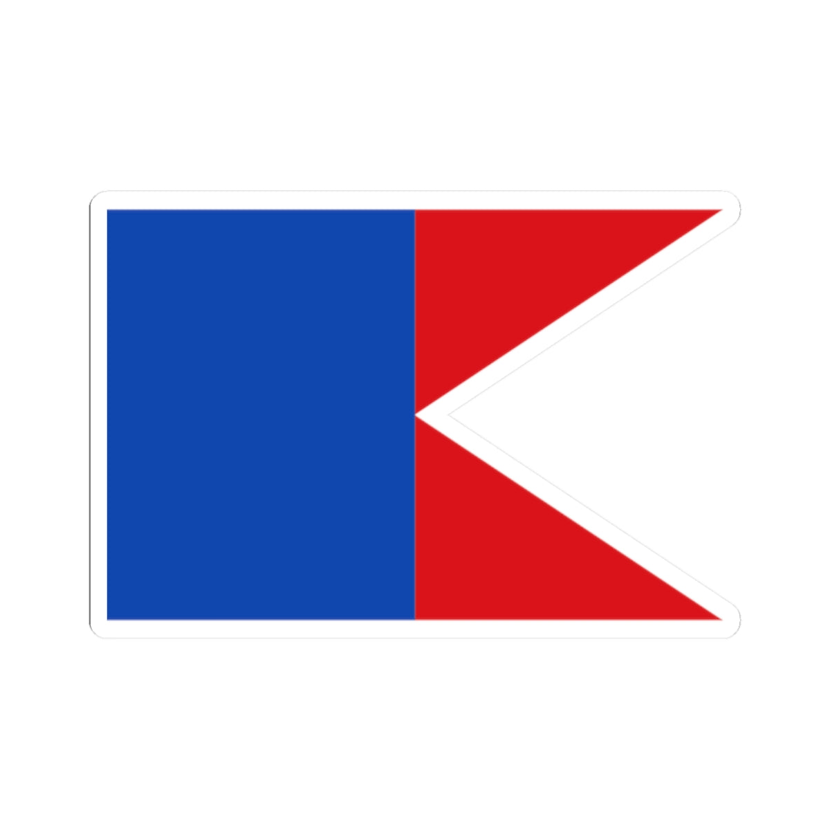 Flag maritime melilla (Spain) STICKER Vinyl Kiss-Cut Decal