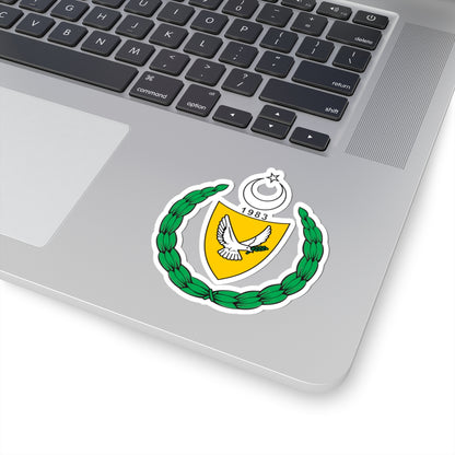 Coat of arms of the Turkish Republic of Northern Cyprus (1983-2007) - STICKER Vinyl Kiss-Cut Decal