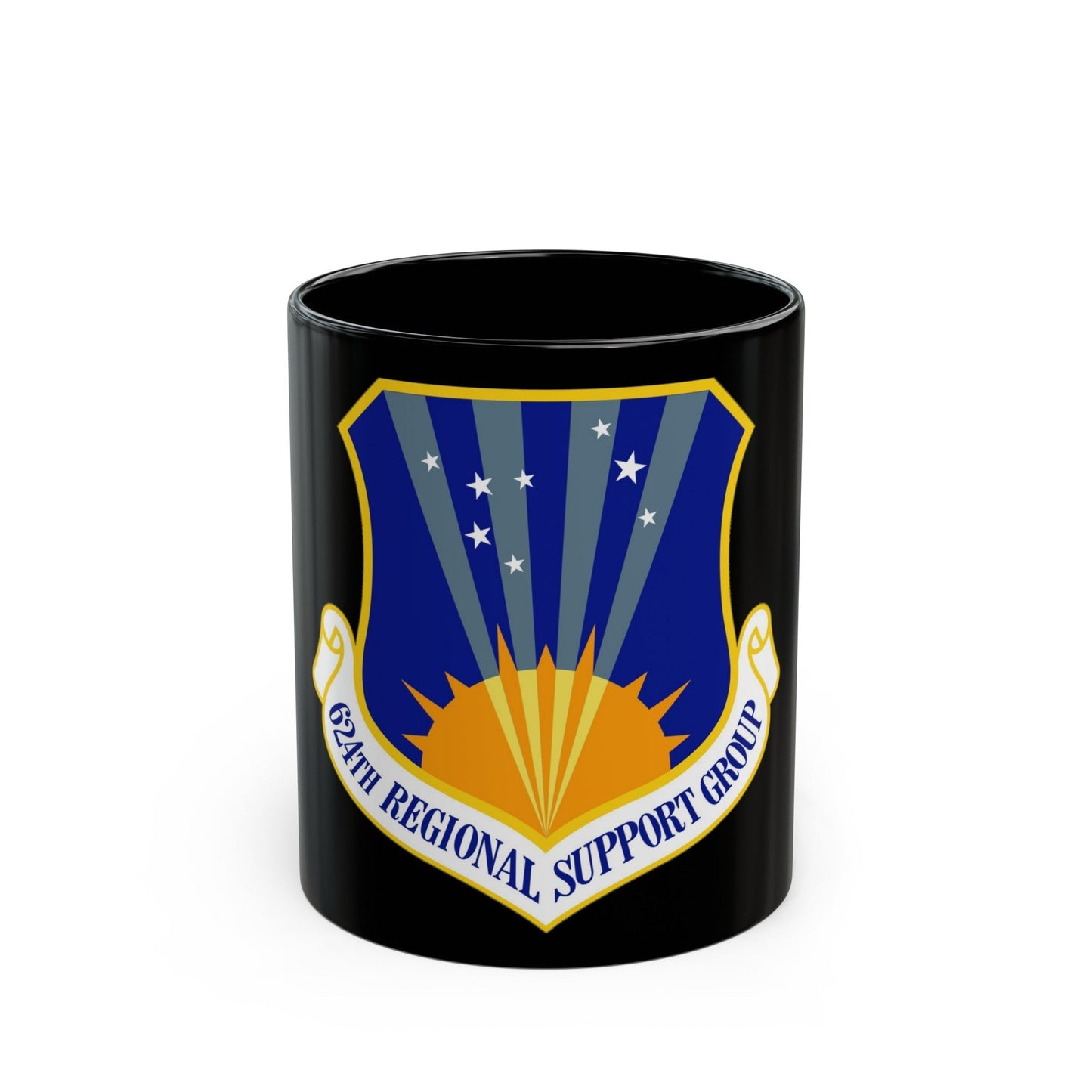 624th Regional Support Group (U.S. Air Force) Black Coffee Mug-11oz-The Sticker Space