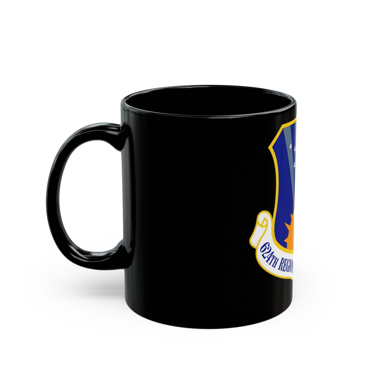 624th Regional Support Group (U.S. Air Force) Black Coffee Mug-The Sticker Space