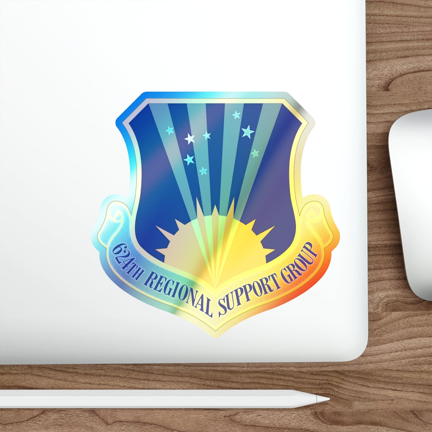 624th Regional Support Group (U.S. Air Force) Holographic STICKER Die-Cut Vinyl Decal-The Sticker Space