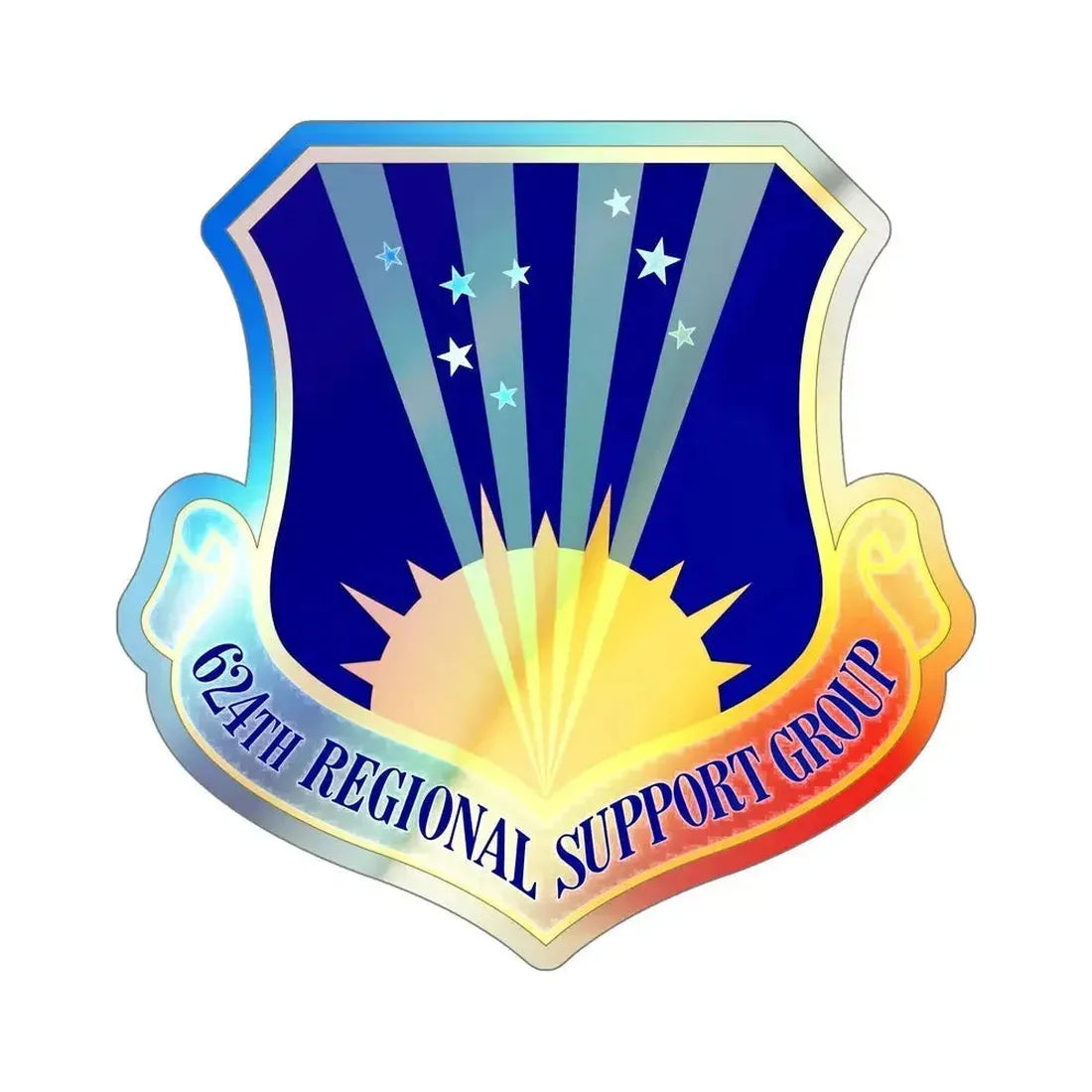 624th Regional Support Group (U.S. Air Force) Holographic STICKER Die-Cut Vinyl Decal 6 Inch Holographic - The Sticker Space