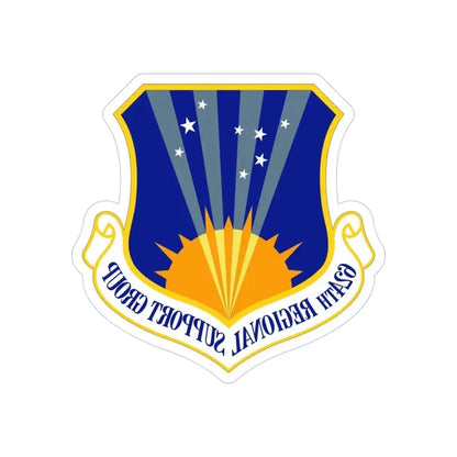 624th Regional Support Group (U.S. Air Force) REVERSE PRINT Transparent Die-Cut STICKER 3 Inch Die-Cut Transparent - The Sticker Space