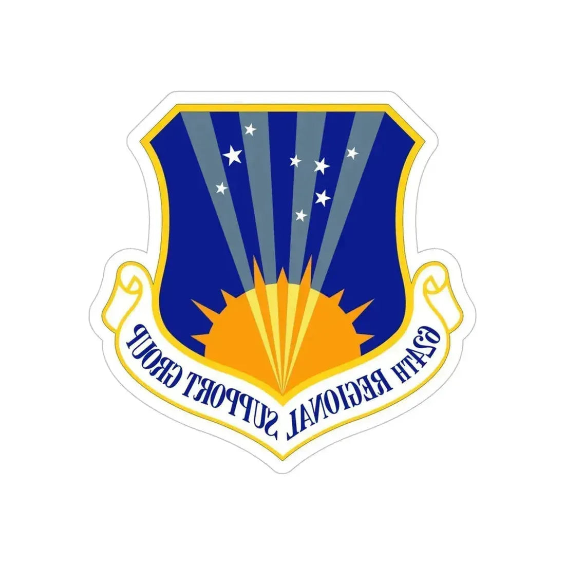 624th Regional Support Group (U.S. Air Force) REVERSE PRINT Transparent Die-Cut STICKER 6 Inch Die-Cut Transparent - The Sticker Space