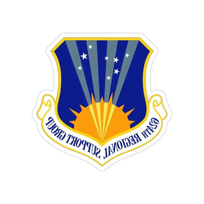 624th Regional Support Group (U.S. Air Force) REVERSE PRINT Transparent Die-Cut STICKER 6 Inch Die-Cut Transparent - The Sticker Space