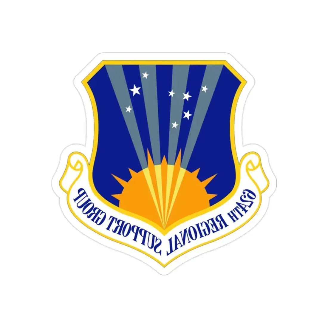 624th Regional Support Group (U.S. Air Force) REVERSE PRINT Transparent Die-Cut STICKER - The Sticker Space