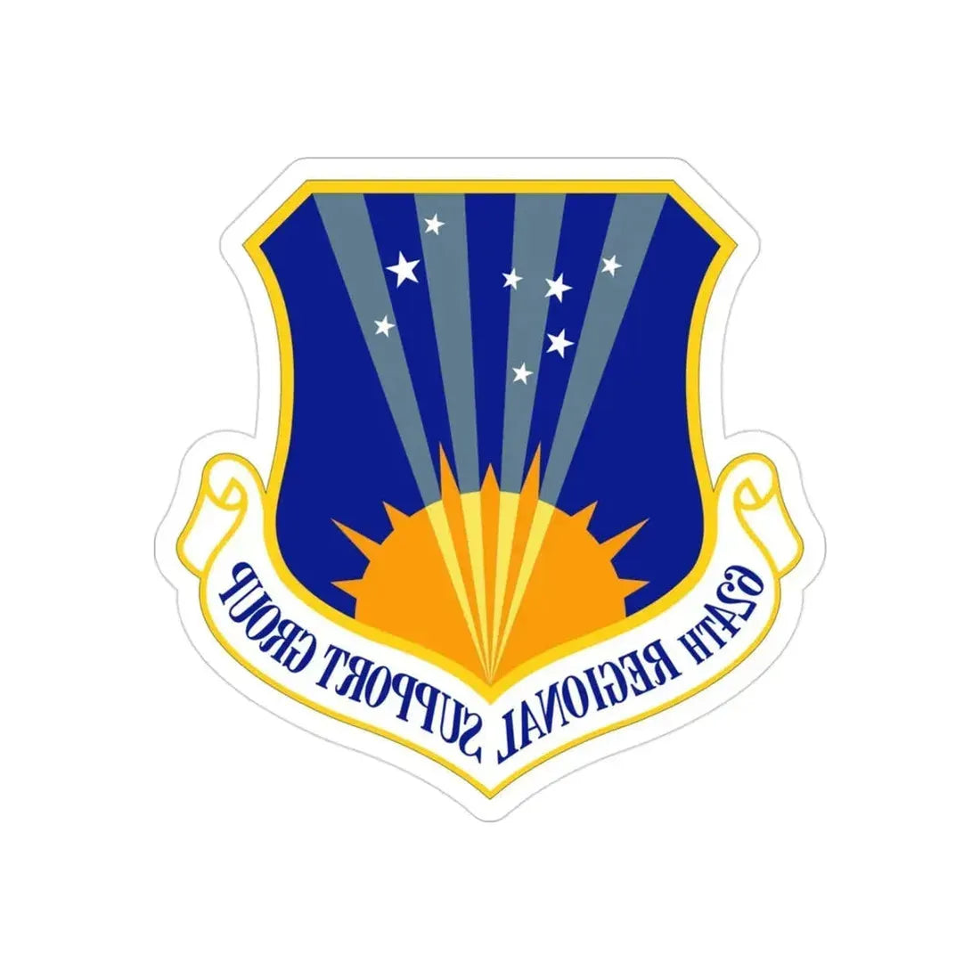 624th Regional Support Group (U.S. Air Force) REVERSE PRINT Transparent Die-Cut STICKER - The Sticker Space