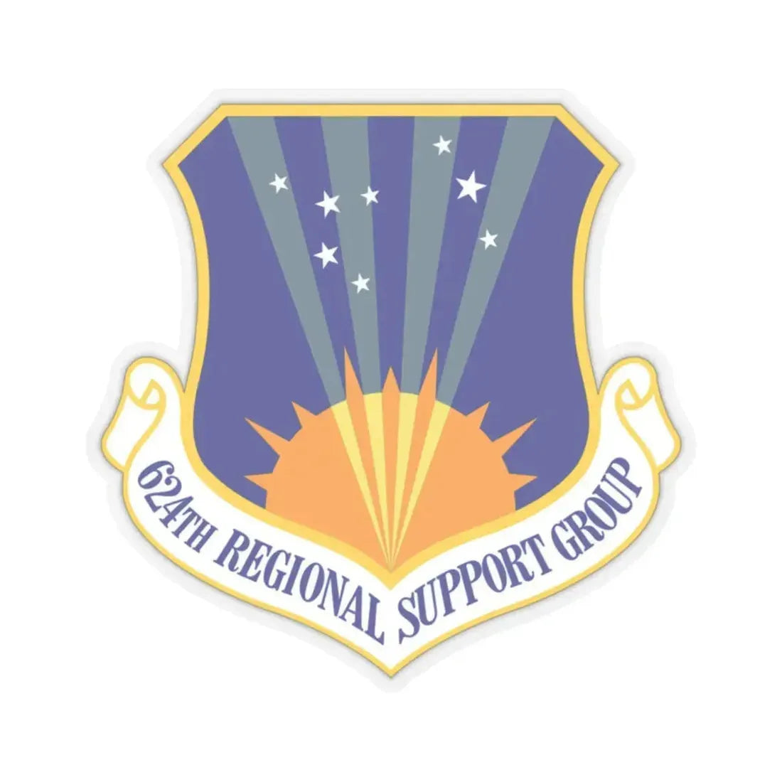 624th Regional Support Group (U.S. Air Force) STICKER Vinyl Kiss-Cut Decal 2 Inch Transparent - The Sticker Space