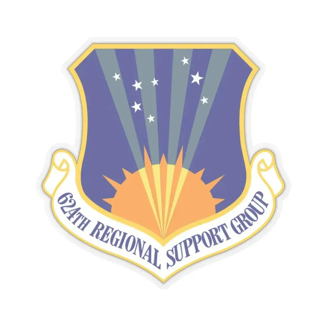 624th Regional Support Group (U.S. Air Force) STICKER Vinyl Kiss-Cut Decal 3 Inch Transparent - The Sticker Space
