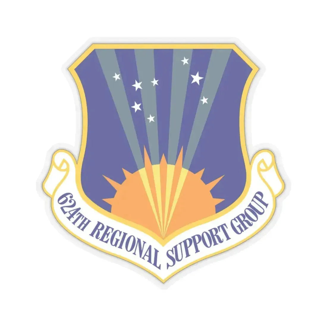 624th Regional Support Group (U.S. Air Force) STICKER Vinyl Kiss-Cut Decal 4 Inch Transparent - The Sticker Space