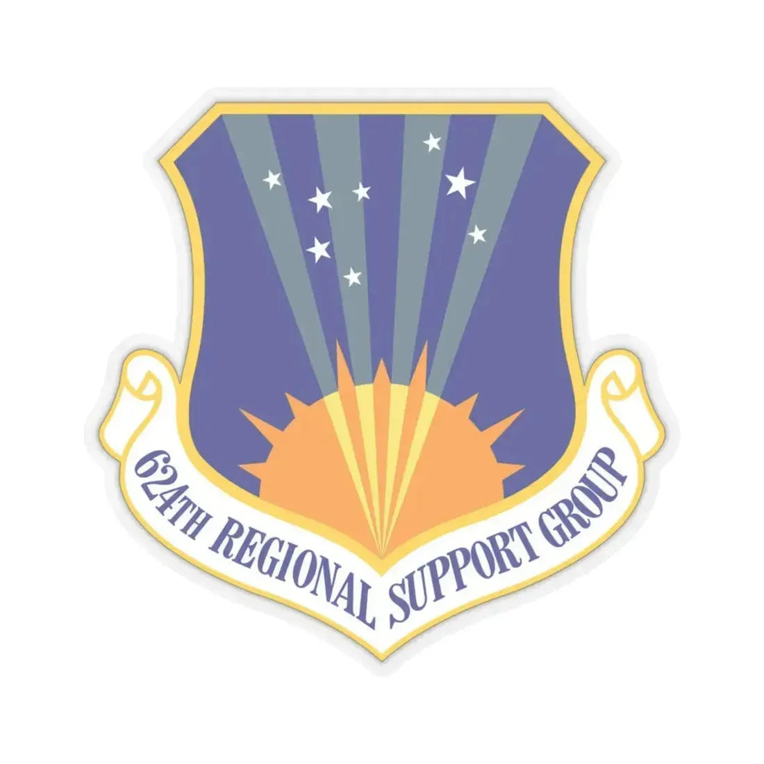 624th Regional Support Group (U.S. Air Force) STICKER Vinyl Kiss-Cut Decal 6 Inch Transparent - The Sticker Space