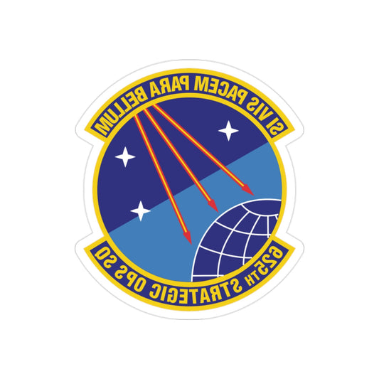 625 Strategic Operations Sq AFGSC (U.S. Air Force) REVERSE PRINT Transparent STICKER-2" × 2"-The Sticker Space