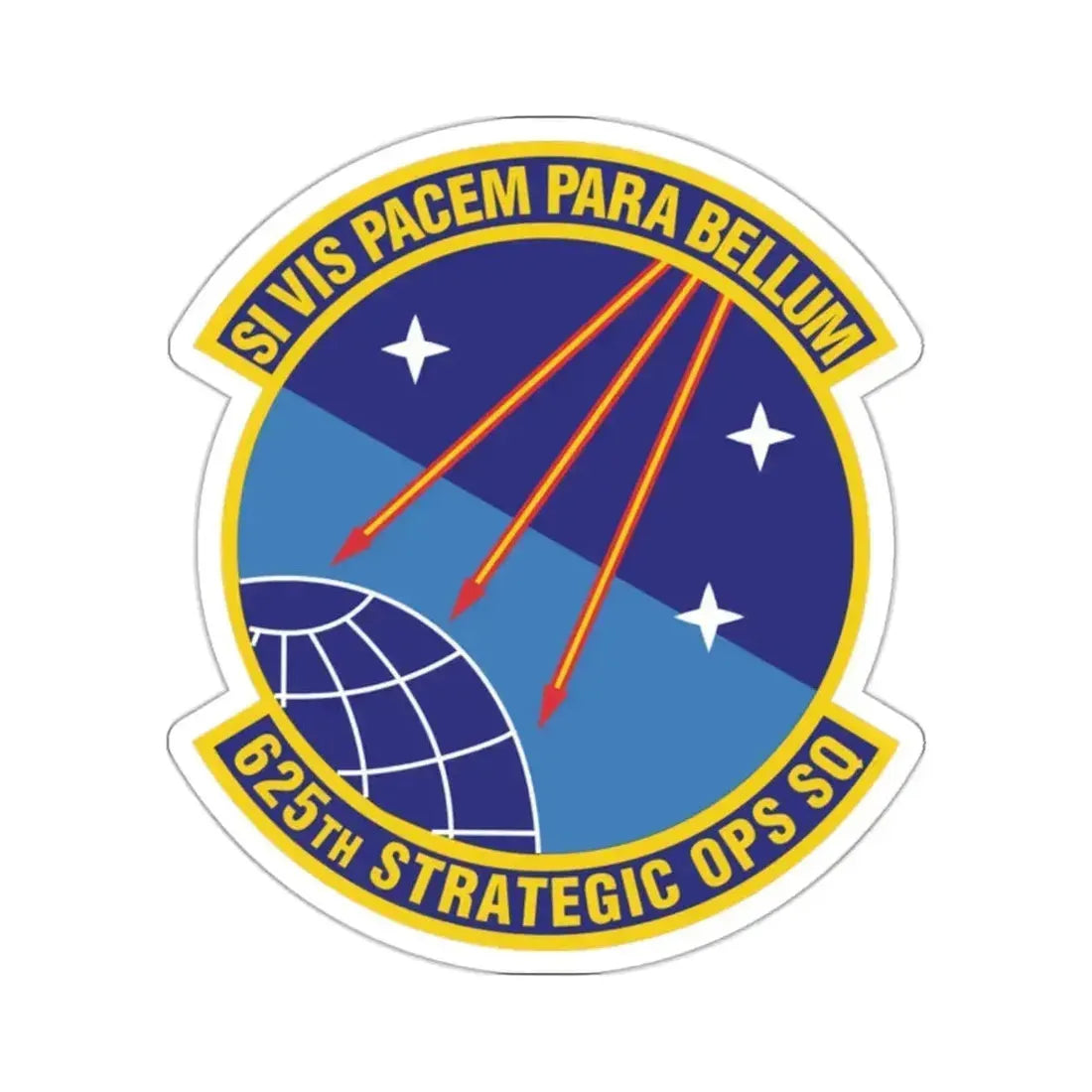 625 Strategic Operations Sq AFGSC (U.S. Air Force) STICKER Vinyl Kiss-Cut Decal 2 Inch White - The Sticker Space