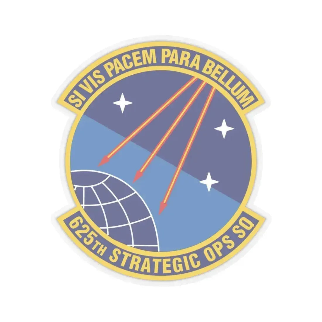 625 Strategic Operations Sq AFGSC (U.S. Air Force) STICKER Vinyl Kiss-Cut Decal 4 Inch Transparent - The Sticker Space