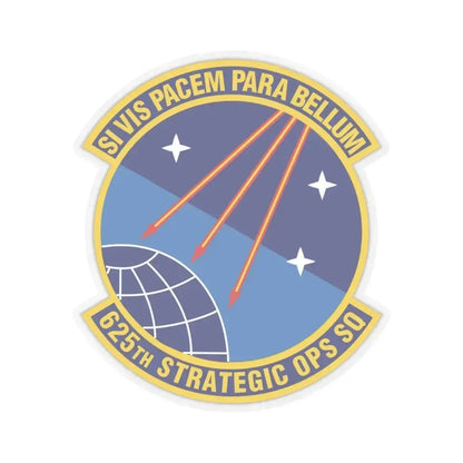 625 Strategic Operations Sq AFGSC (U.S. Air Force) STICKER Vinyl Kiss-Cut Decal 4 Inch Transparent - The Sticker Space