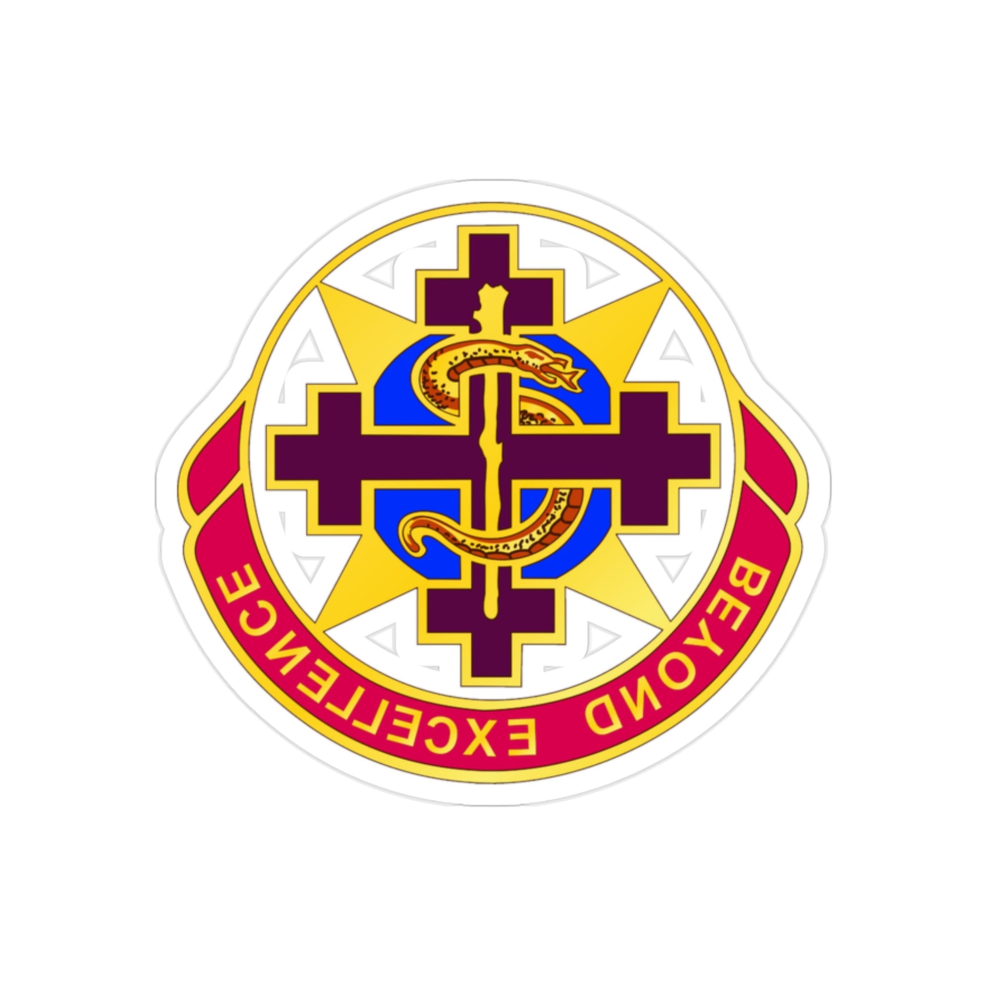 6250 US Hospital (U.S. Army) REVERSE PRINT Transparent STICKER-2 Inch-The Sticker Space