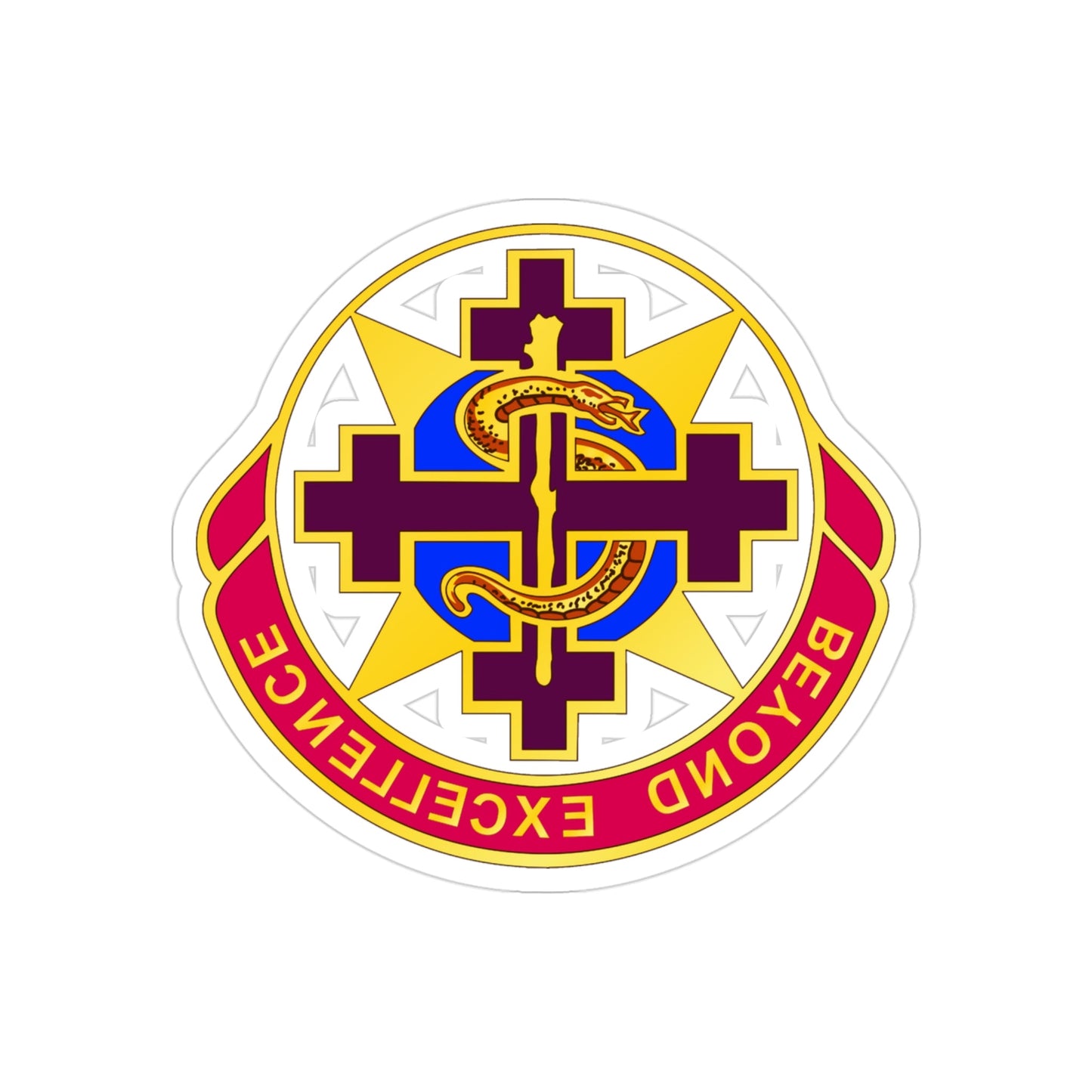 6250 US Hospital (U.S. Army) REVERSE PRINT Transparent STICKER-3 Inch-The Sticker Space