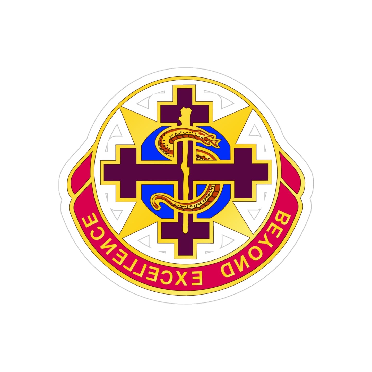 6250 US Hospital (U.S. Army) REVERSE PRINT Transparent STICKER-4 Inch-The Sticker Space