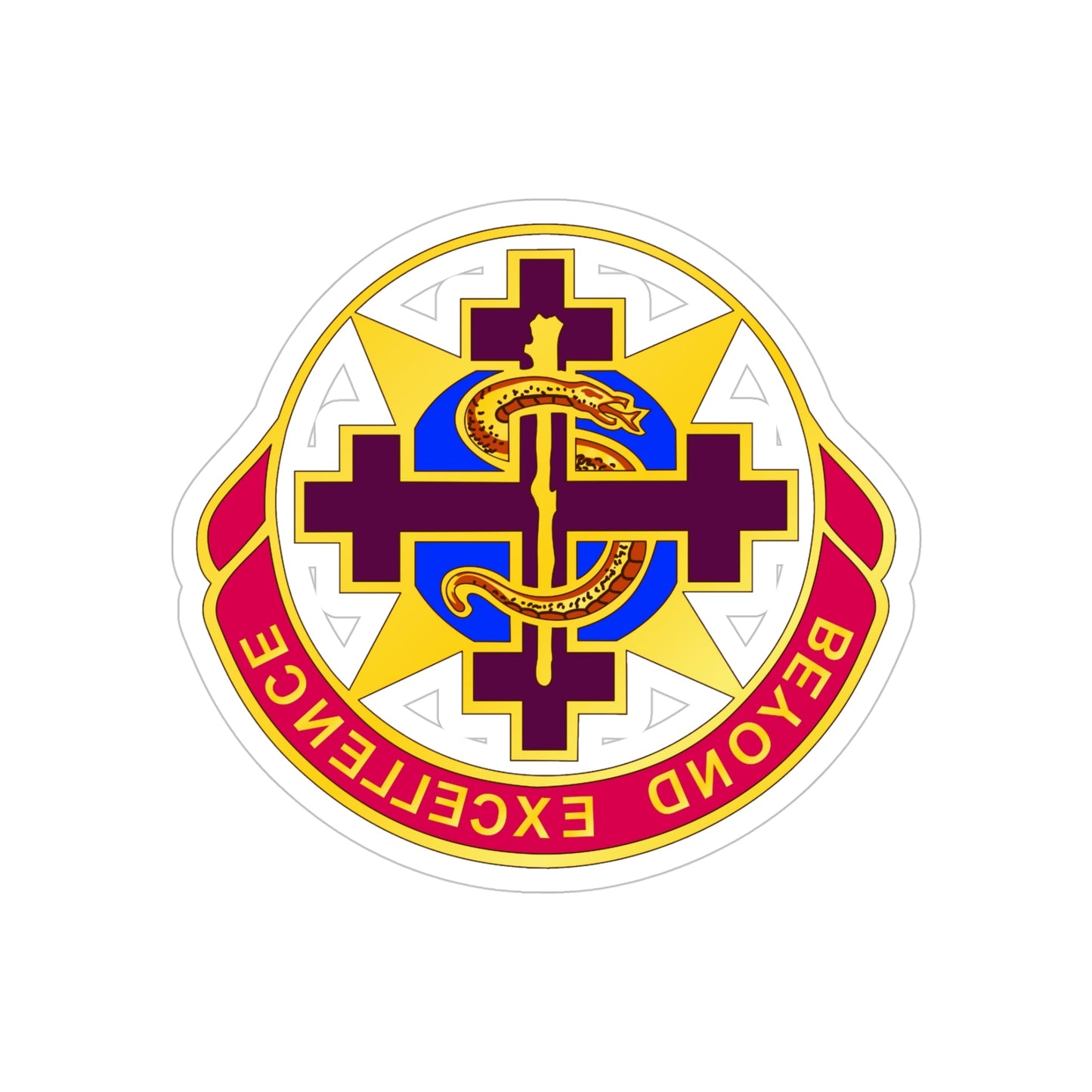 6250 US Hospital (U.S. Army) REVERSE PRINT Transparent STICKER-5 Inch-The Sticker Space