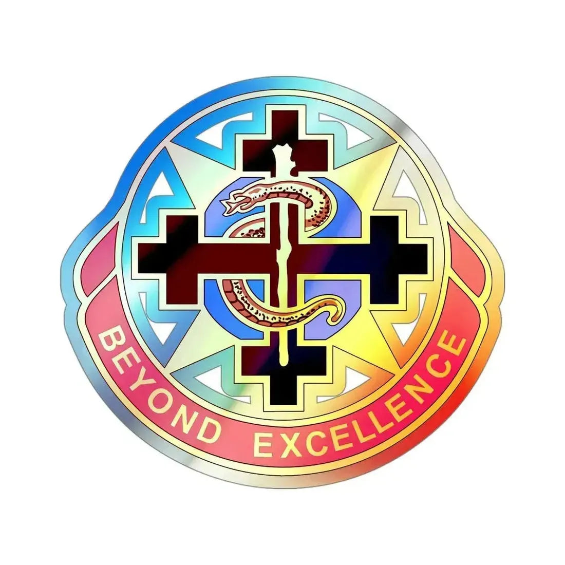 6250 US Hospital (U.S. Army) Holographic STICKER Die-Cut Vinyl Decal 4 Inch Holographic - The Sticker Space
