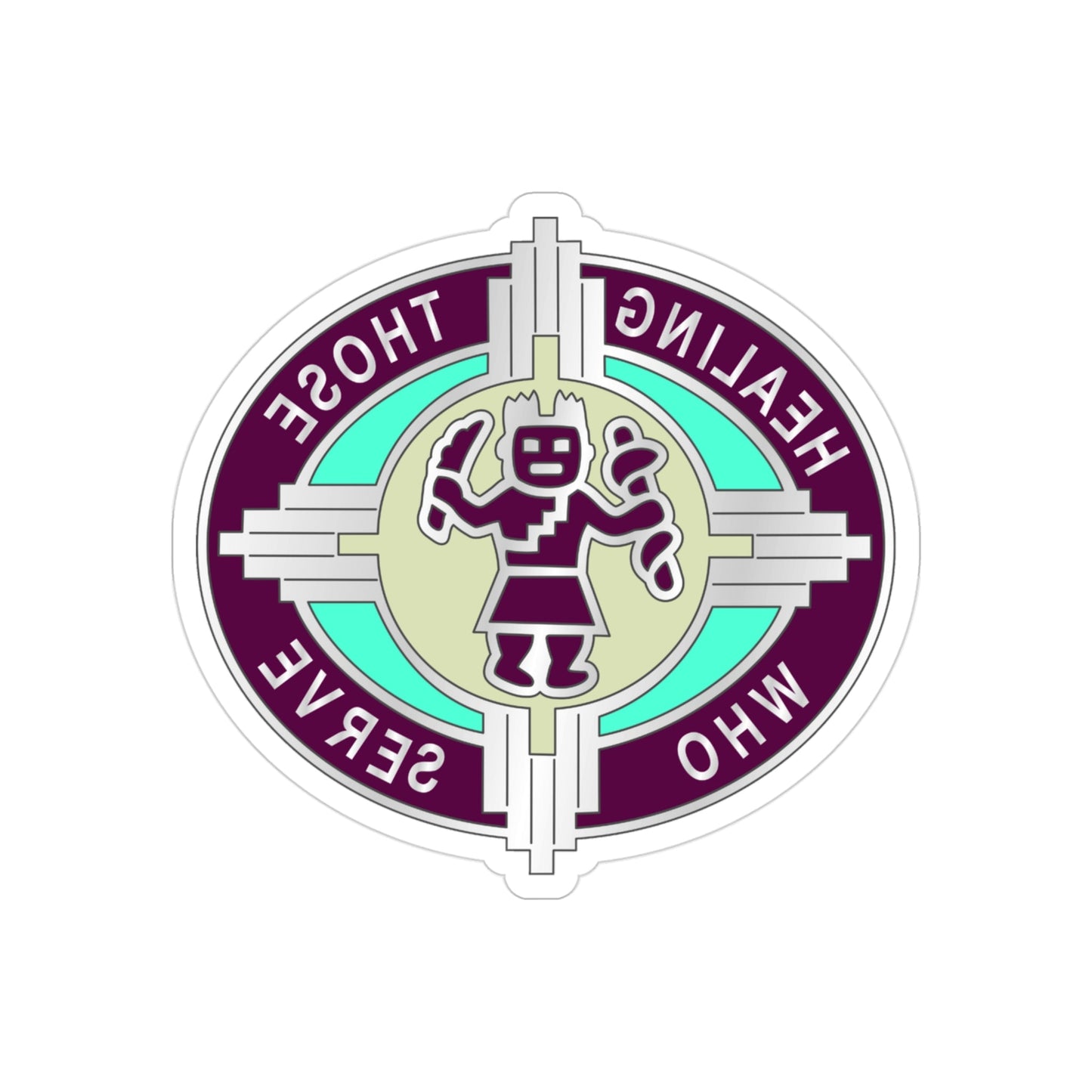 6251 US Hospital (U.S. Army) REVERSE PRINT Transparent STICKER-3 Inch-The Sticker Space