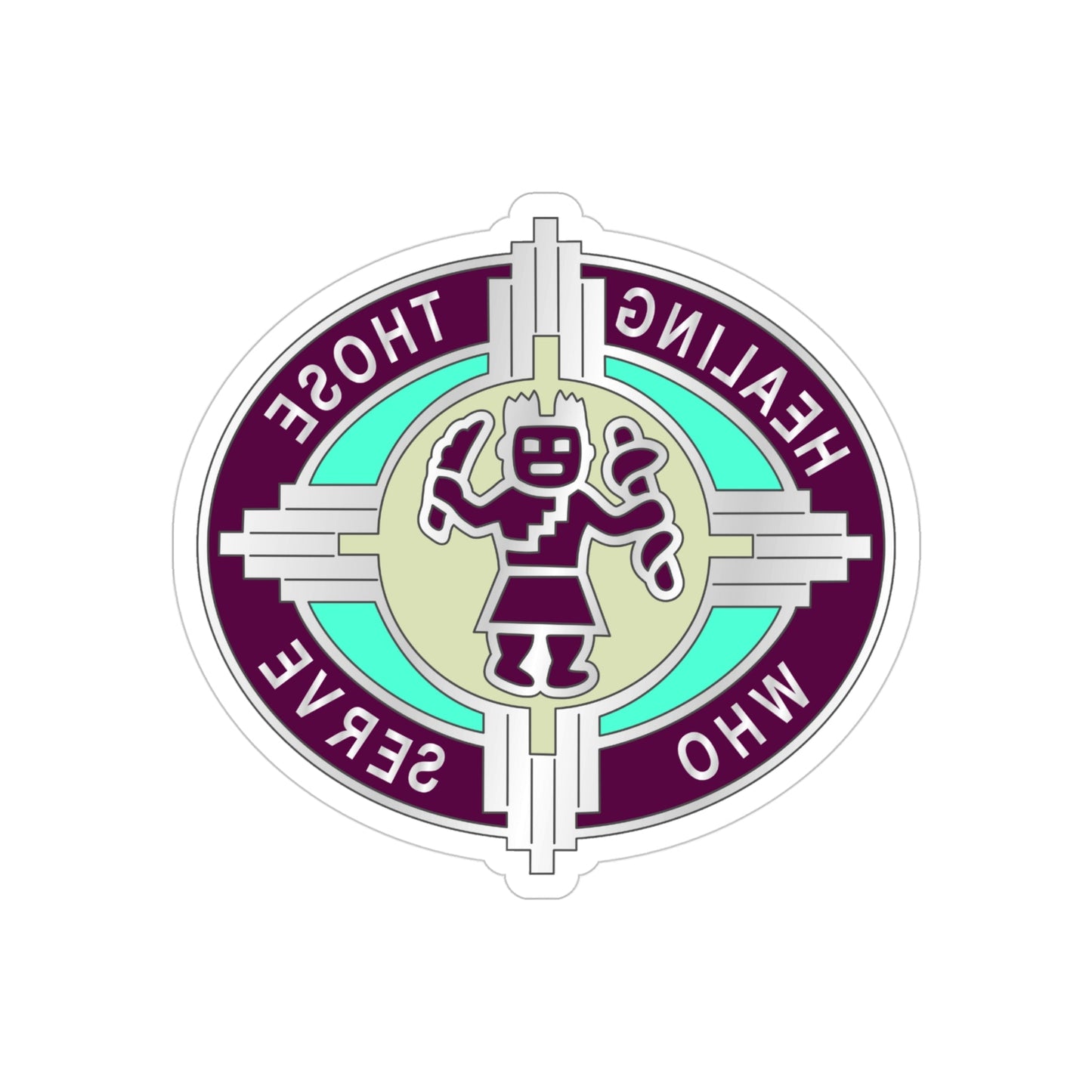 6251 US Hospital (U.S. Army) REVERSE PRINT Transparent STICKER-4 Inch-The Sticker Space