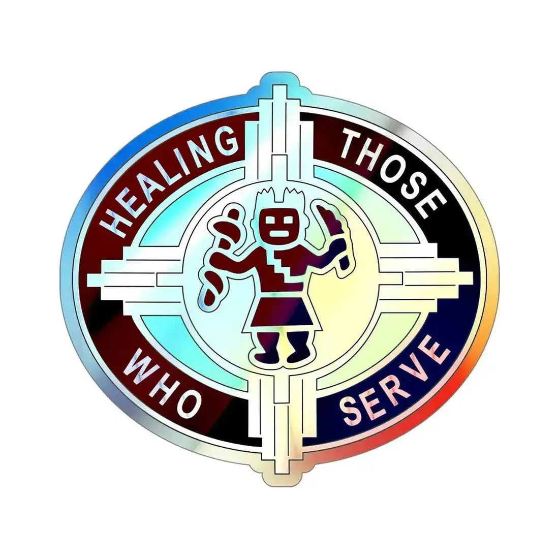 6251 US Hospital (U.S. Army) Holographic STICKER Die-Cut Vinyl Decal 6 Inch Holographic - The Sticker Space